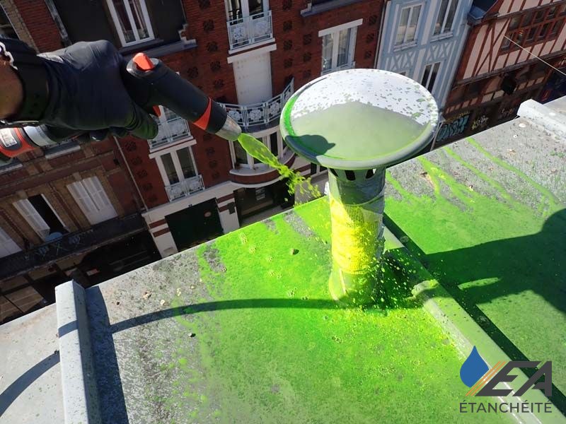 Diagnostic infiltration — test colorant toiture